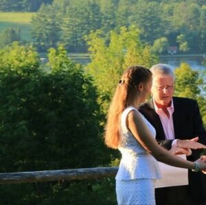 White eyelet peplum Ellen Tracy sleeveless dress